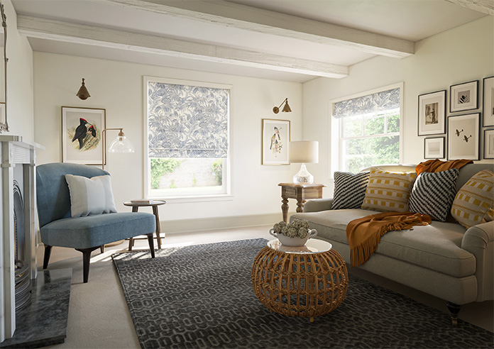 Maui, Indigo - Roman Blind - Image 6